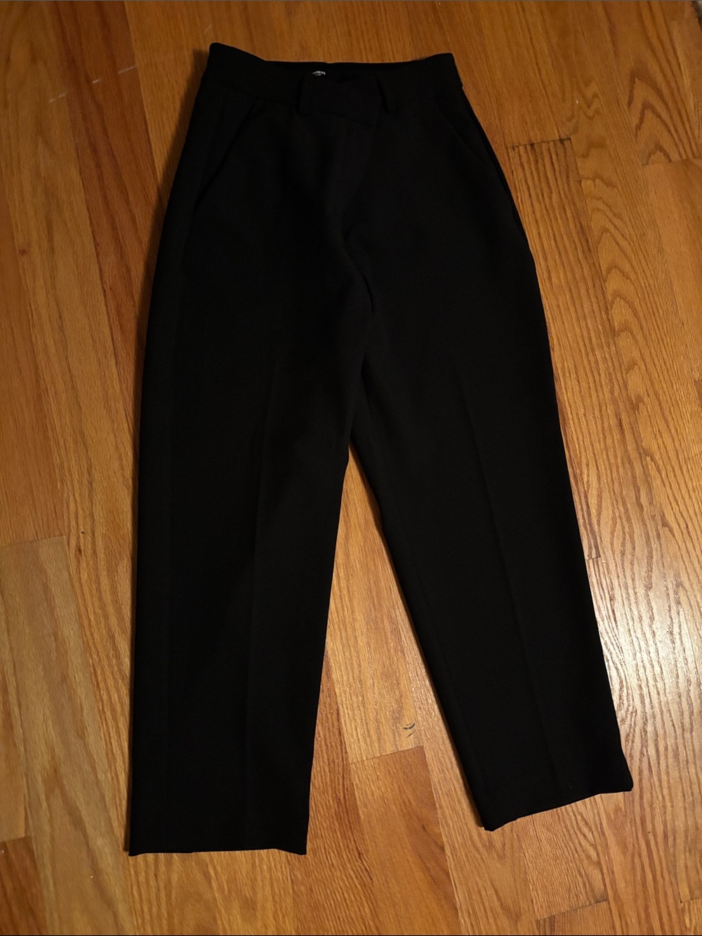 Express Women's Editor Straight Leg Dress Pants - Black, 2 Short
